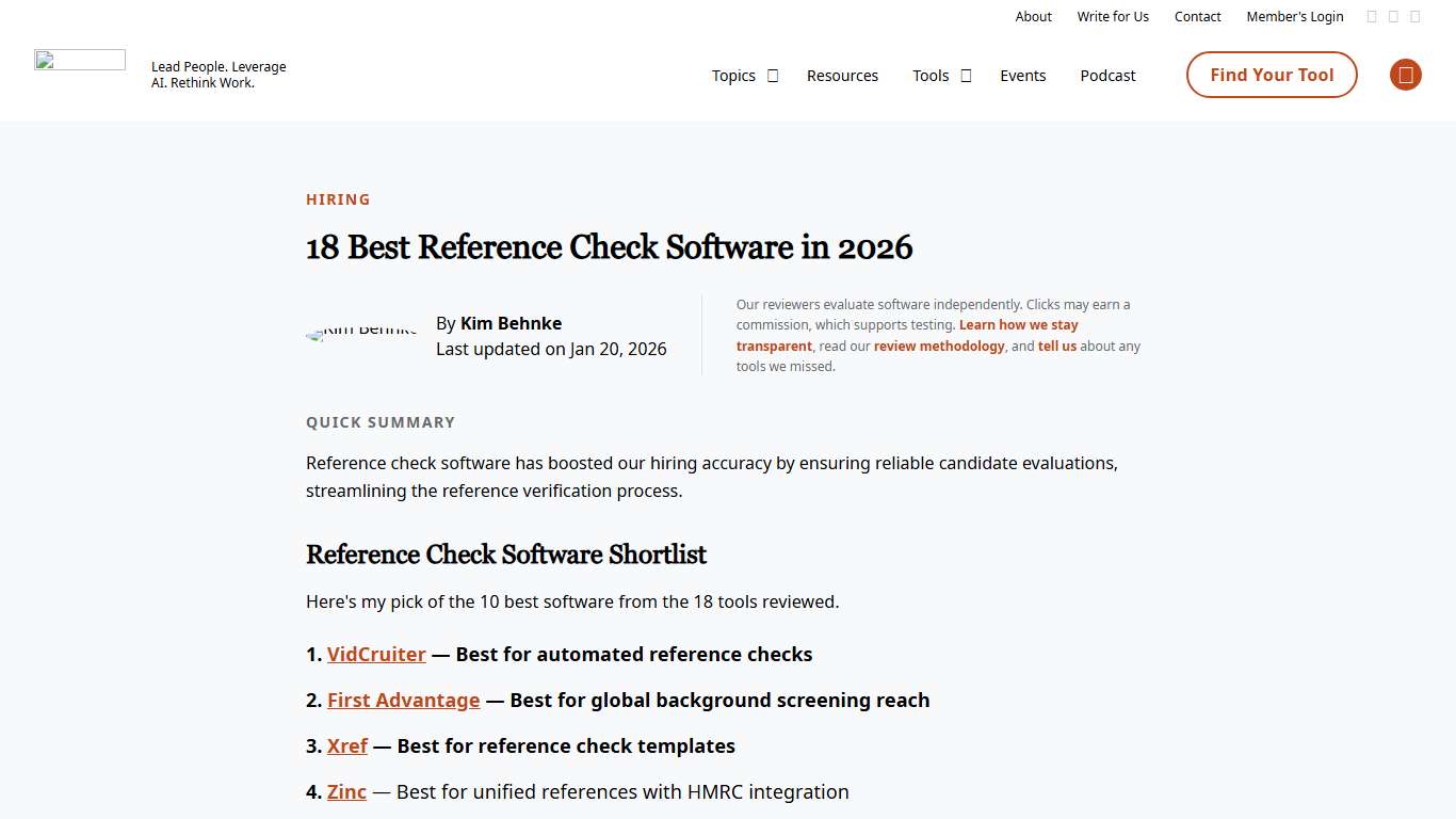 18 Best Reference Check Software in 2026