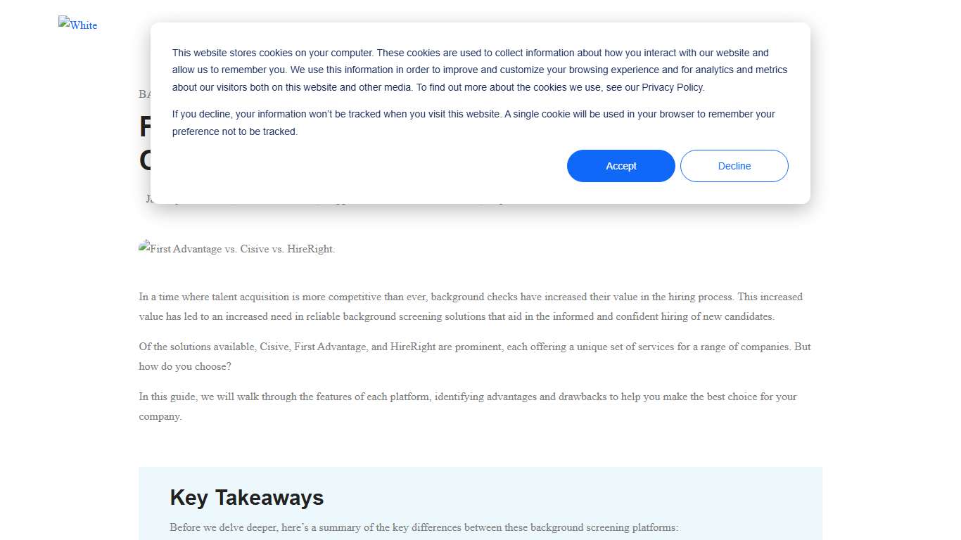 First Advantage vs. Cisive vs. HireRight: 2026 Comparison