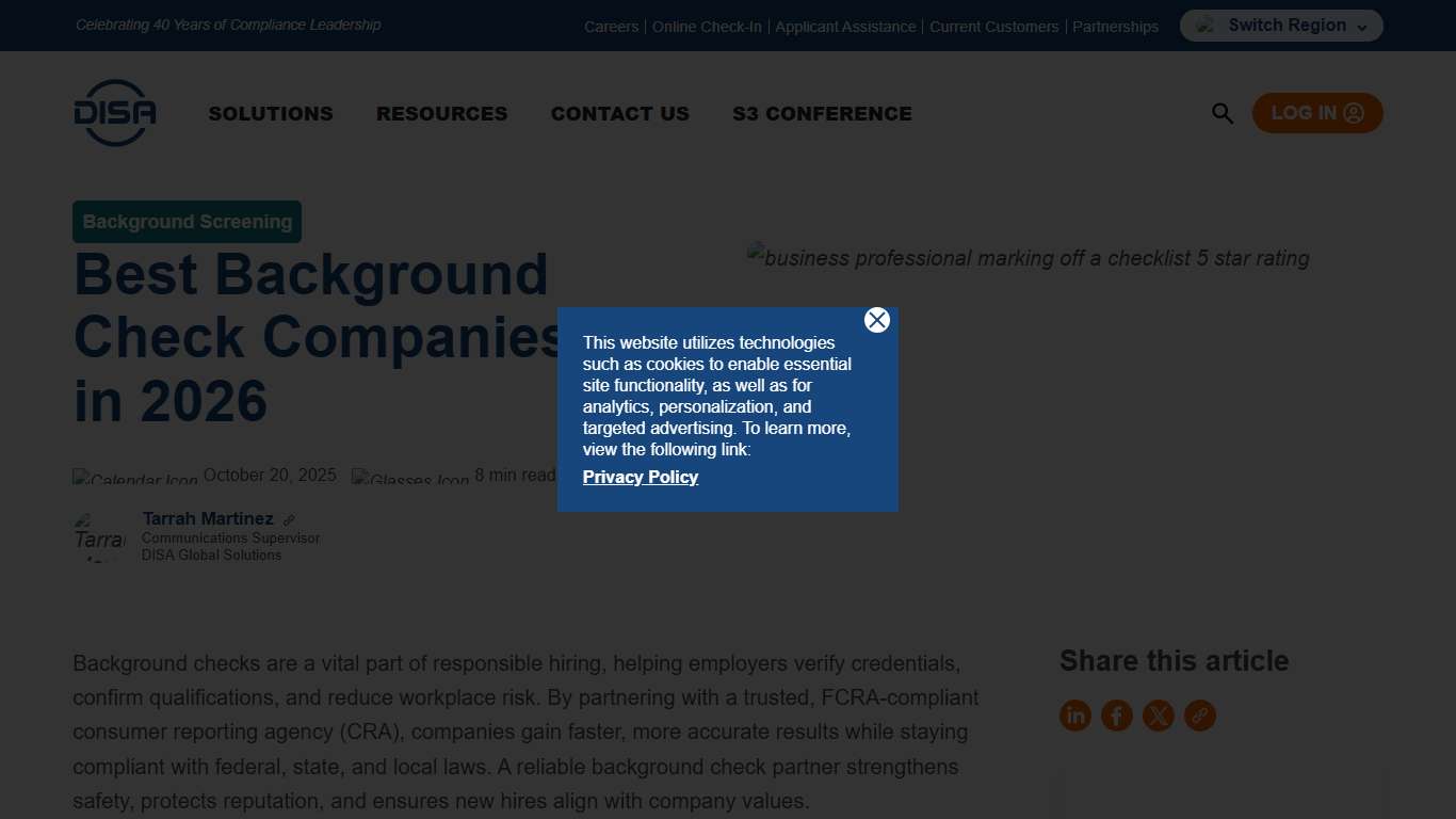 Best Background Check Companies in 2026 | DISA
